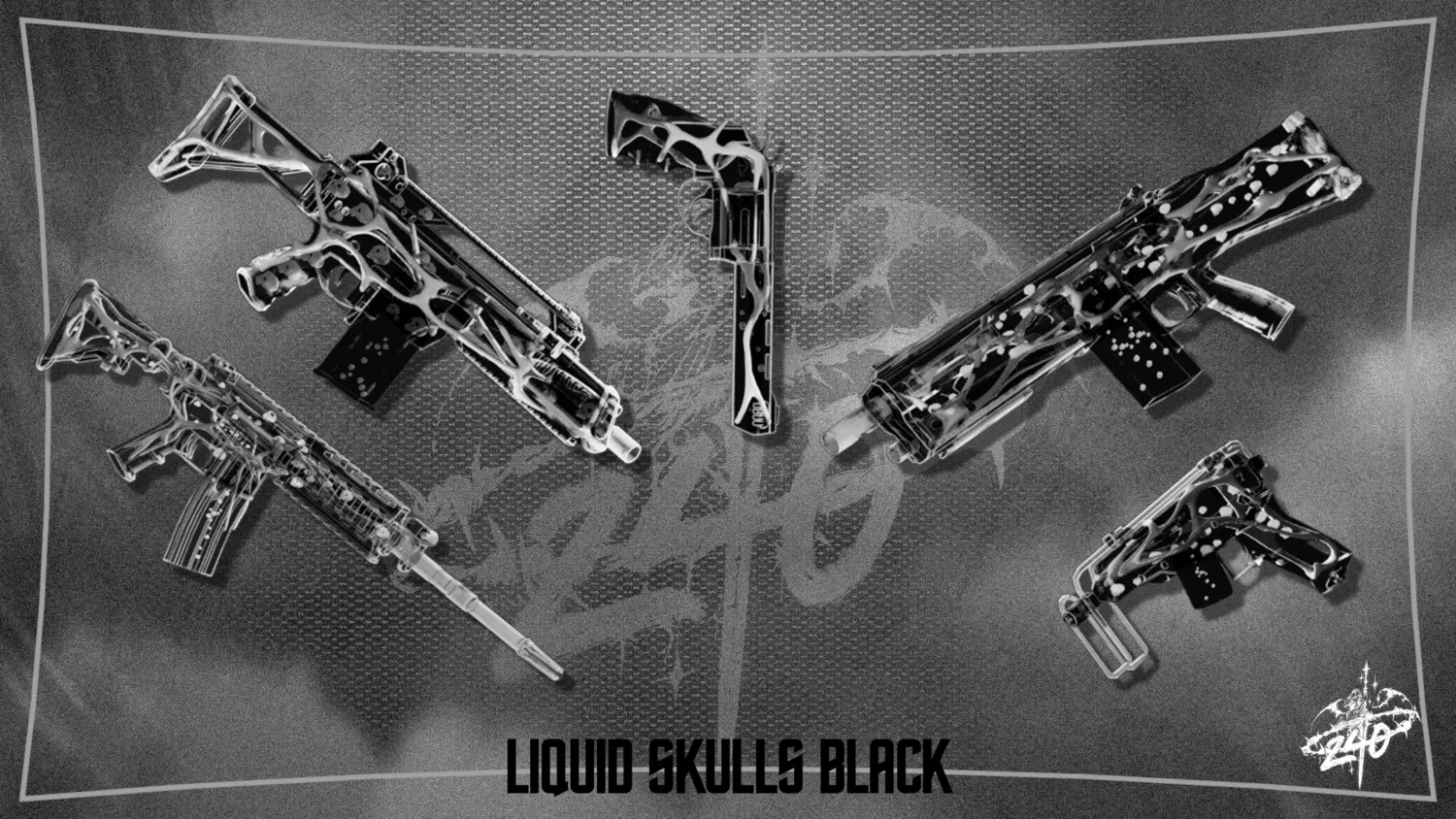 LIQUID SKULLS Black 240