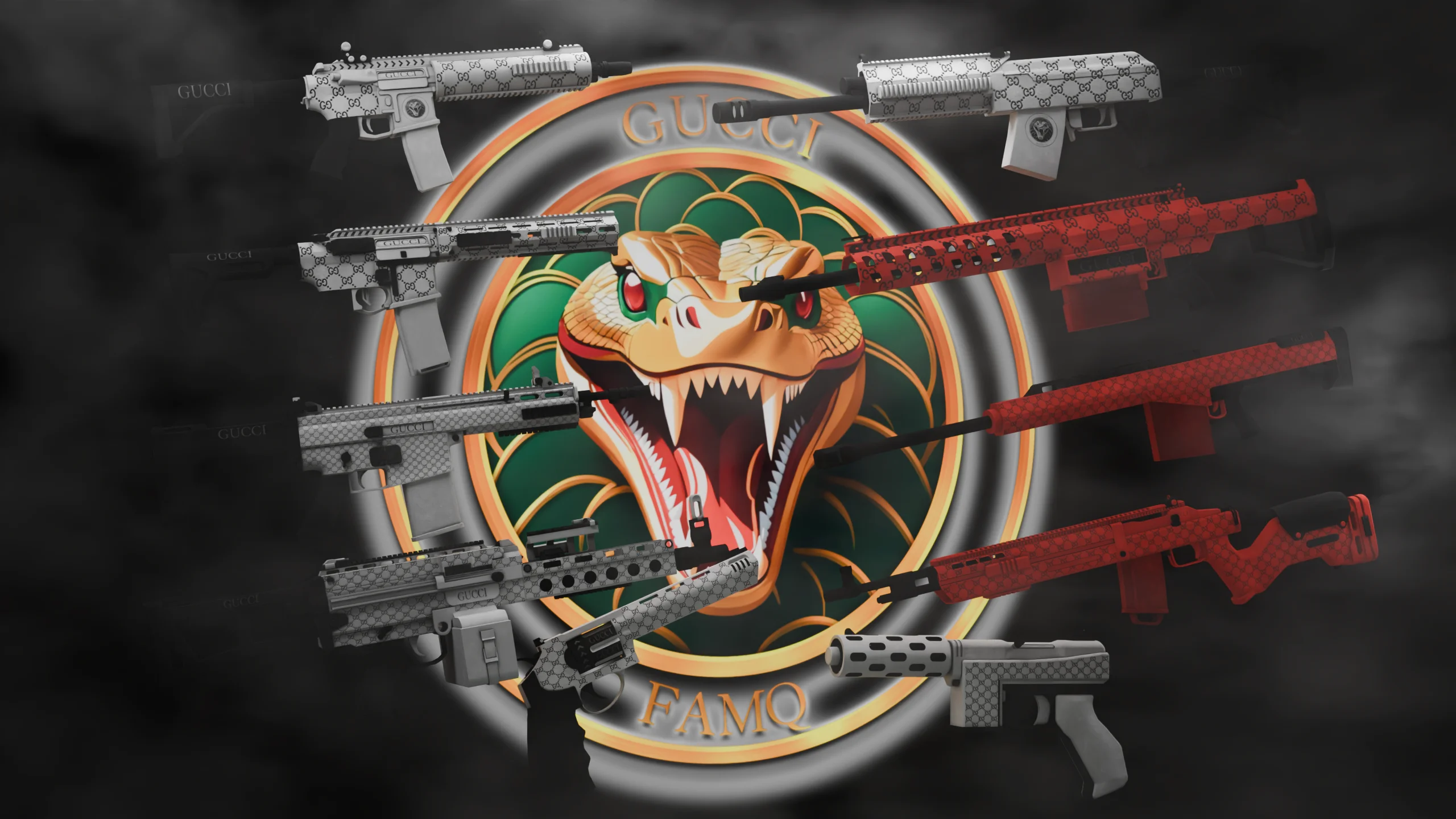 BLACK AND WHITE GUCCI FAMQ GUNPACK | MAJESTIC