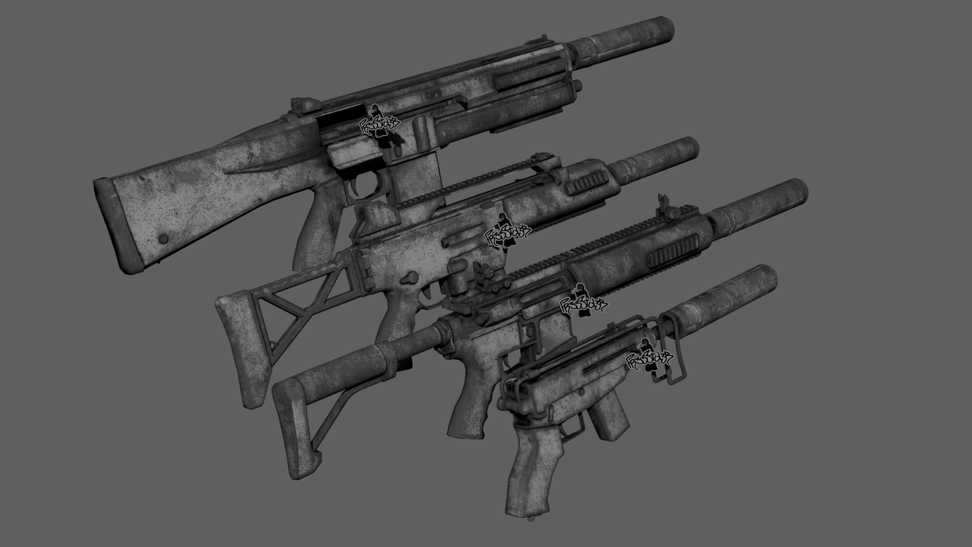 FREESTYLE GUNPACK 4 COLORS | MJ & GTA5RP