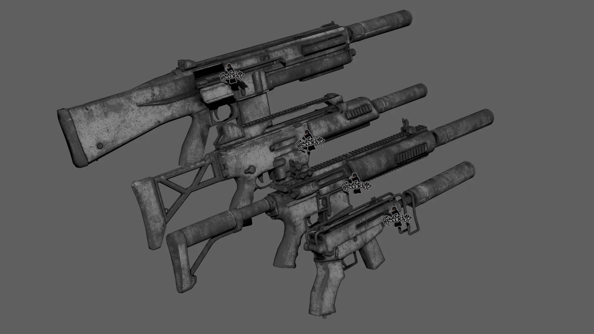 FREESTYLE GUNPACK 4 COLORS | MJ & GTA5RP